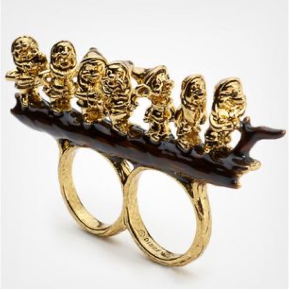 Disney Couture Seven Dwarfs Double Finger Ring - Snow White, Costume Jewelry